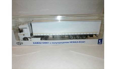 КАМАЗ-54901 с полуприцепом НЕФАЗ-93341 SSM1446, масштабная модель, scale43