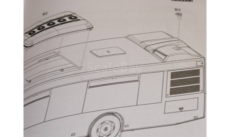 Автобус МАЗ-203 4045AVD - кузов, запчасти для масштабных моделей, AVD Models, scale43