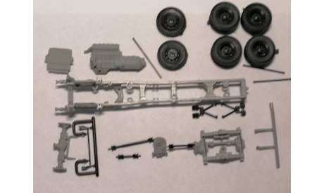 КАМАЗ-65952 1606AVD - рама с деталями и колёсами, запчасти для масштабных моделей, AVD Models, scale43
