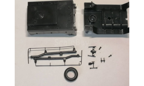 АЦ-40 (УРАЛ-4320) ПМ-102В 1300AVD - кузов (цистерна) с пто и запасным колесом, запчасти для масштабных моделей, AVD Models, scale43