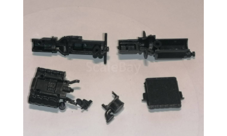 КАМАЗ-Э5510 самосвал 1640AVD - детали двигателя с радиатором, запчасти для масштабных моделей, AVD Models, 1:43, 1/43
