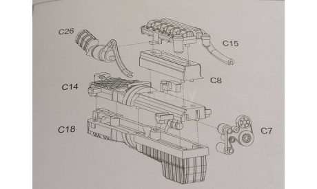 Бецема АЦ/АТЗ-16 (KAMAZ-65207-87) 1656AVD - детали двигателя, запчасти для масштабных моделей, КамАЗ, AVD Models, 1:43, 1/43