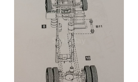 КАМАЗ-3Э5510 самосвал 1695AVD - основной карданный вал, запчасти для масштабных моделей, AVD Models, scale43