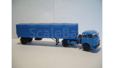 МАЗ-504А синий + МАЗ-93801/2 с тентом (набор) НАП, масштабная модель, 1:43, 1/43