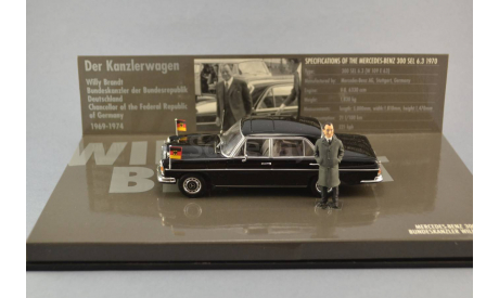 Mercedes-Benz 300 SEL Bundeskanzler Willy Brandt, масштабная модель, 1:43, 1/43, Minichamps