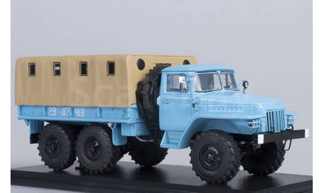 375Д бортовой тент - голубой, масштабная модель, Start Scale Models (SSM), scale43, УРАЛ