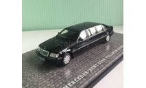 Mercedes-Benz S500 Pullman Guard (W140) Президента России Б.Н.Ельцина 1991-1999 г. 1:43 DIPmodels, масштабная модель, 1/43