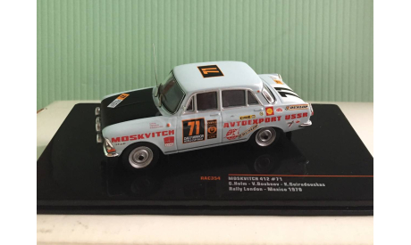 Moskvitch 412 #71 Rally London-Mexico 1970 1:43 IXOmodels, масштабная модель, Москвич, 1/43