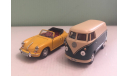 Porsche 356B Convertible + Volkswagen Microbus 1:43 Cararama, масштабная модель, scale43