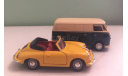 Porsche 356B Convertible + Volkswagen Microbus 1:43 Cararama, масштабная модель, scale43