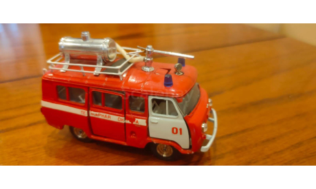 УАЗ буханка пожарная, масштабная модель, Миниград, scale43