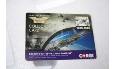 Boeing B17F Flying Fortress USAAF 100th BG, 42-6087 Royal Flush,Corgi, масштабные модели авиации, scale72