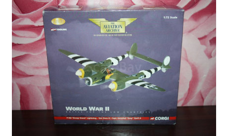 Lockheed P-38J Lightning Droop Snoot ’Eze Does It’ 1944,Corgi, масштабные модели авиации, scale72