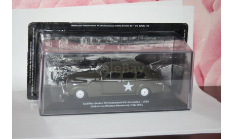 Cadillac Series 75 Fleetwood V8 Limousine ,Altaya Coches Militares, масштабная модель, scale43