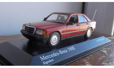 1:43 Mercedes-Benz 190  red Minichamps, масштабная модель, scale43