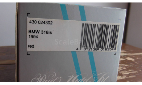 РАСПРОДАЖА BMW 318 is Minichamps red 1994, масштабная модель, scale43