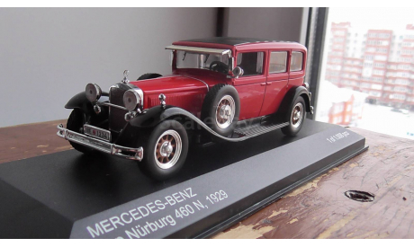 Mercedes-Benz Typ 460 N Nurburg - red/black 1929  WhiteBox, масштабная модель, 1:43, 1/43
