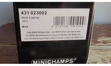 BMW 5-Series Minichamps 1972  blue, масштабная модель, scale43