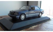 1:43 Mercedes-Benz W 124  E-Class Saloon 1993г.nautical blue met Minichamps, масштабная модель, 1/43