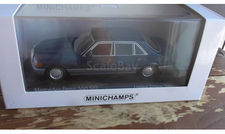 Mercedes-Benz W 126  Maxichamps  blue, масштабная модель, Minichamps, scale43