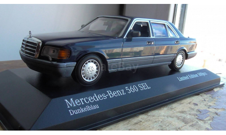 Mercedes-Benz W 126  Maxichamps  blue, масштабная модель, Minichamps, scale43