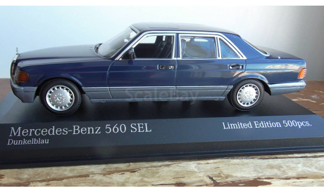 Mercedes-Benz W 126  Maxichamps  blue, масштабная модель, Minichamps, scale43