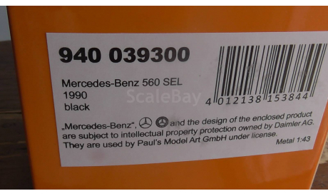 Mercedes-Benz W 126  Maxichamps, масштабная модель, Minichamps, 1:43, 1/43