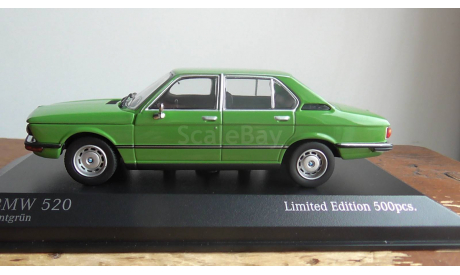 BMW 520 E 12  Maxichamps  green, масштабная модель, Minichamps, scale43