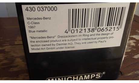 Mercedes-benz   C-  Class  Minichamps 1:43  blue, масштабная модель, 1/43