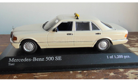 1:43 Mercedes-Benz W 126 Minichamps  TAXI, масштабная модель, scale43