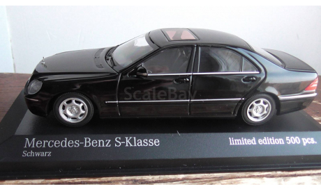 1:43 Mercedes-Benz S-Klasse  Schwarz W 220 Maxichamps, масштабная модель, Minichamps, scale43