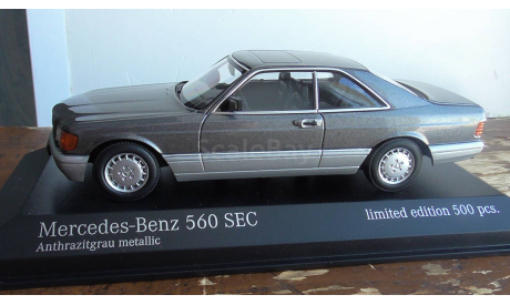 Mercedes-Benz  560 SEC C126  Maxichamps grey met, масштабная модель, Minichamps, scale43