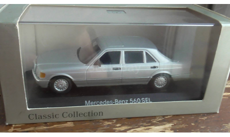 Mercedes-Benz 560 SEL  Minichamps silver, масштабная модель, scale43