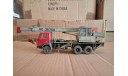 КаМАЗ-53213 автокран КС-3575А красный/серый со следами эксплуатации, масштабная модель, scale43, Автоистория (АИСТ)