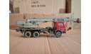 КаМАЗ-53213 автокран КС-3575А красный/серый со следами эксплуатации, масштабная модель, scale43, Автоистория (АИСТ)