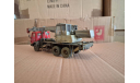 КаМАЗ-53213 автокран КС-3575А красный/серый со следами эксплуатации, масштабная модель, scale43, Автоистория (АИСТ)