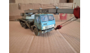 КаМАЗ-53213 автокран КС-3575А голубой/серый со следами эксплуатации, масштабная модель, 1:43, 1/43, Автоистория (АИСТ)