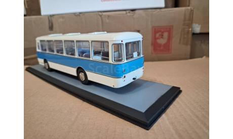 ЛиАЗ-677Э бело-голубой Экспортный, масштабная модель, scale43, Classicbus