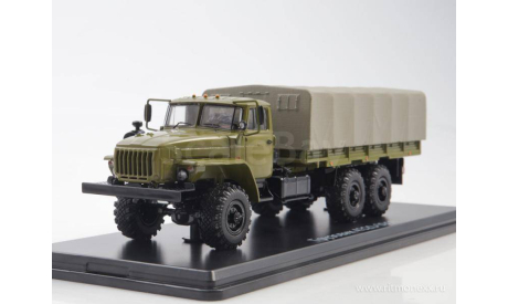 УрАЛ-4320-0911 бортовой с тентом длинная база Хаки, масштабная модель, Start Scale Models (SSM), scale43