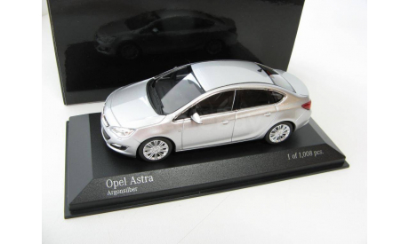 Opel Astra 4-door argon silver 2012 г., масштабная модель, scale43, Minichamps