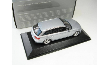 AUDI A4 Avant silver 2008 г., масштабная модель, scale43, Minichamps