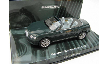 Bentley Continental GTC Convertible 2011 Green SALE!, масштабная модель, 1:43, 1/43, Minichamps