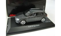 Audi A3 Sportback daytona gray 2012 г., масштабная модель, scale43, SCHUCO