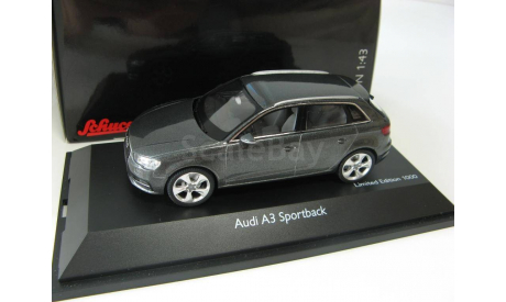 Audi A3 Sportback daytona gray 2012 г., масштабная модель, scale43, SCHUCO