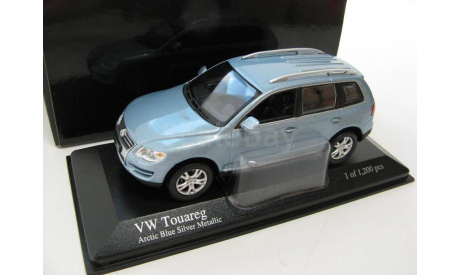 VW TOUAREG Light Blue 2006 г., масштабная модель, 1:43, 1/43, Minichamps, Volkswagen