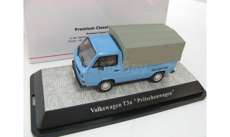 VW T3-a pick-up, пикап с тентом, голубой, масштабная модель, scale43, Premium Classixxs, Volkswagen