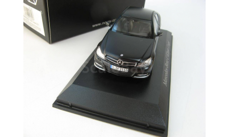 MERCEDES-BENZ C250 Coupe Matt.Nightblack Magno 2011 г., масштабная модель, scale43, Norev