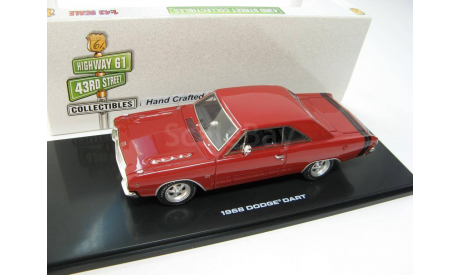 DODGE Dart GTS 1968 Charger Red, масштабная модель, 1:43, 1/43, Highway 61