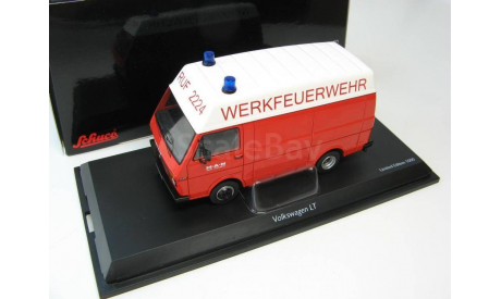 VW LT28 MAN WERKFEUERWEHR (пожарный фургон с высокой крышей) 1975 г. Редкий Шуко!, масштабная модель, 1:43, 1/43, Schuco, Volkswagen