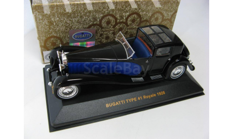 BUGATTI TYPE 41 Royale Black/Dark Blue 1928 г. SALE!, масштабная модель, 1:43, 1/43, IXO Museum (серия MUS)